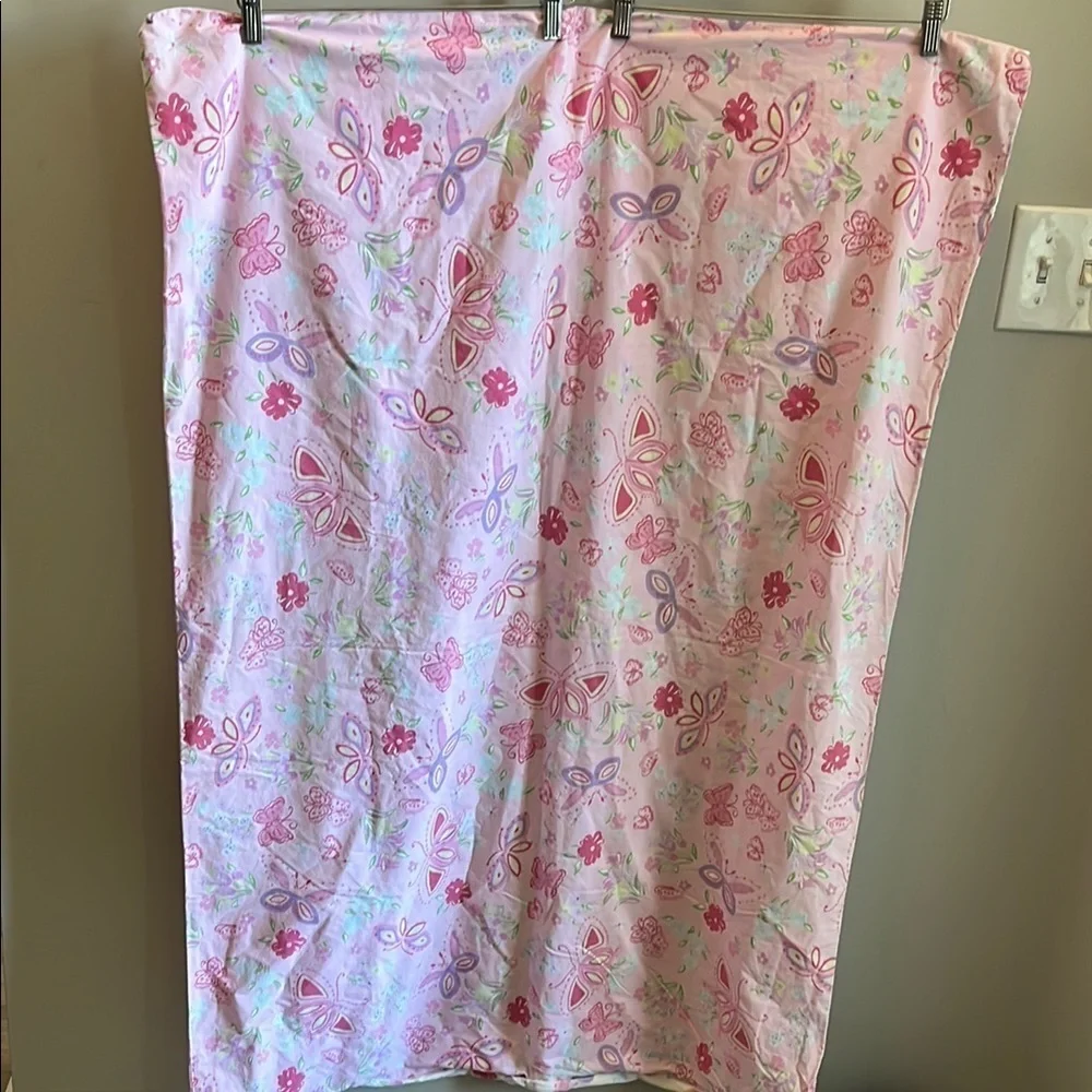 Pottery Barn Kids Toddler Duvet Cover “Olivia” Pink Butterflies Flowers
